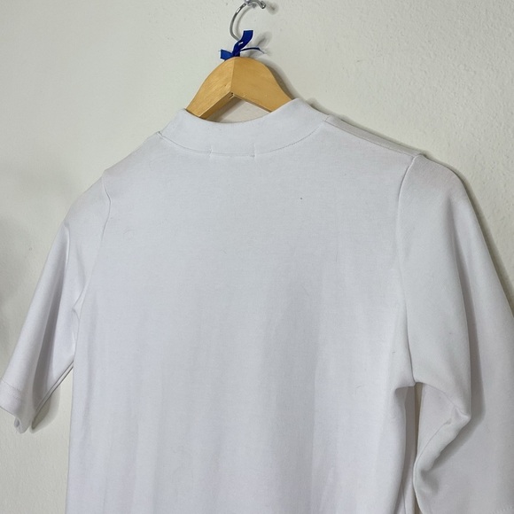 White High Neck Tshirt - Picture 3 of 4